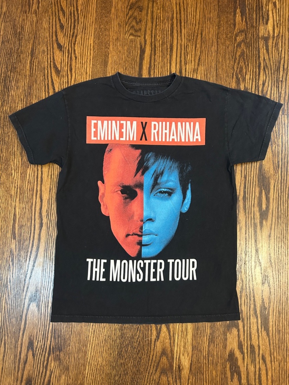 Eminem x Rihanna The Monster Tour Black Graphic Tee